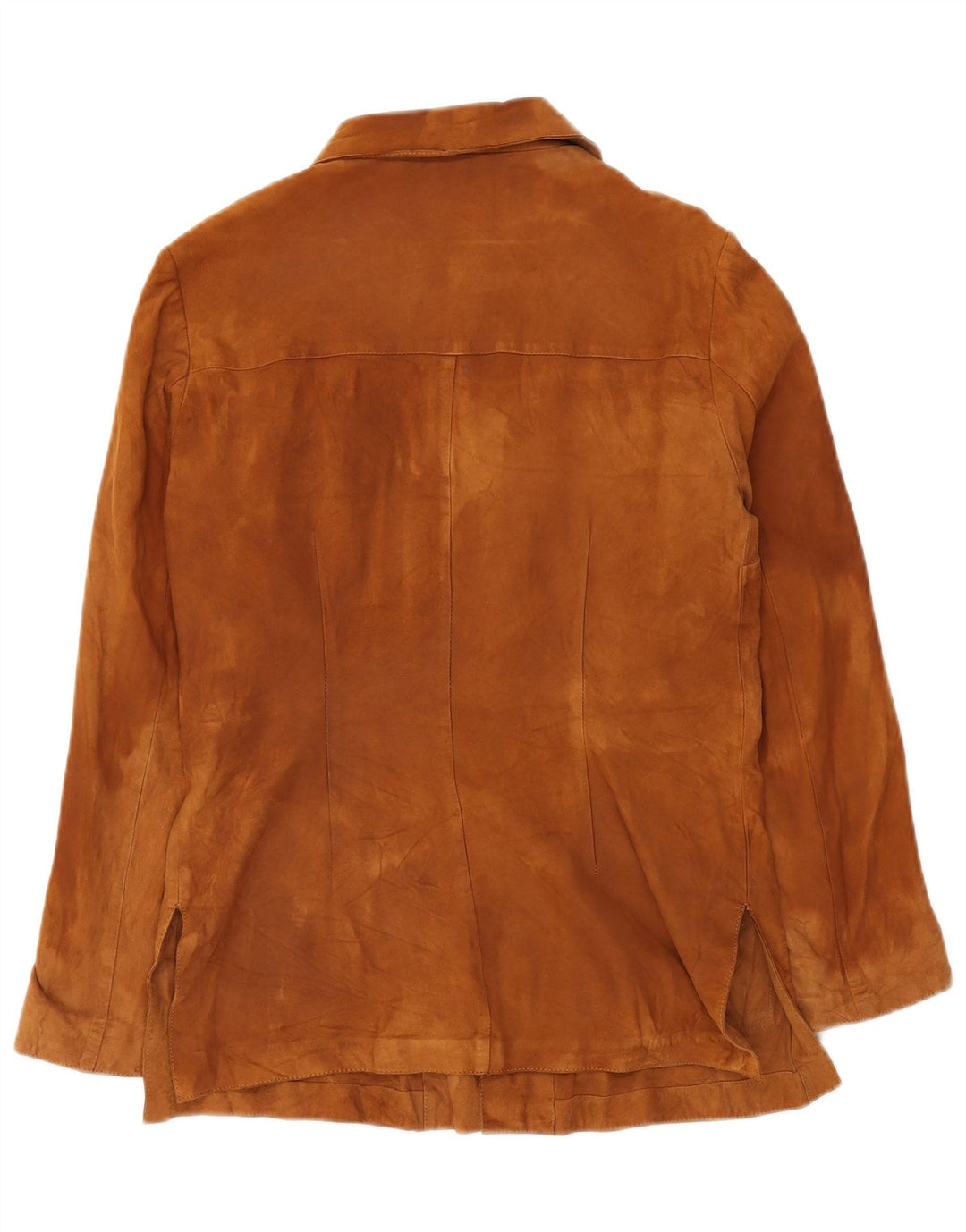 Vintage Womens Suede Jacket UK 12 Medium Brown Leather Classic