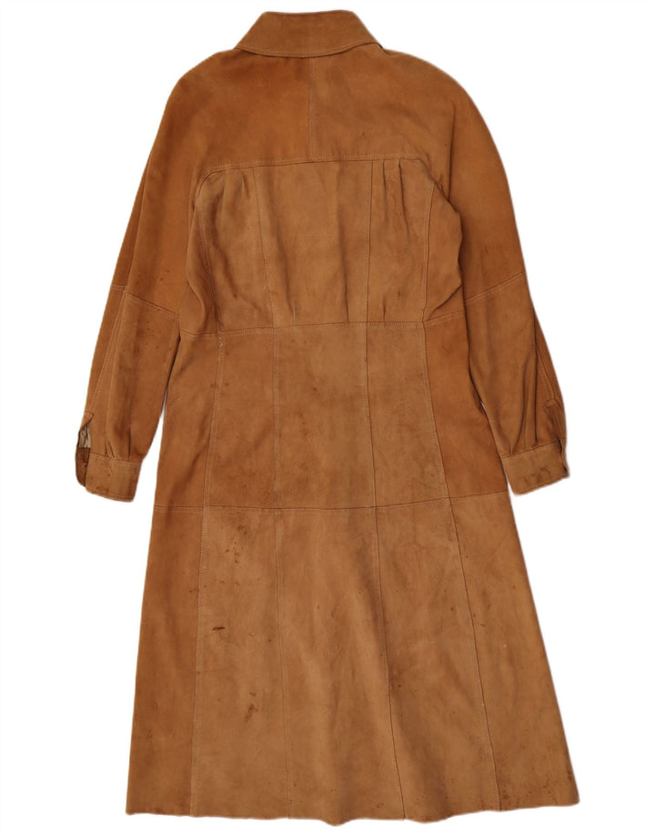 Carnaby Street Womens Suede Overcoat UK 10 Small Beige