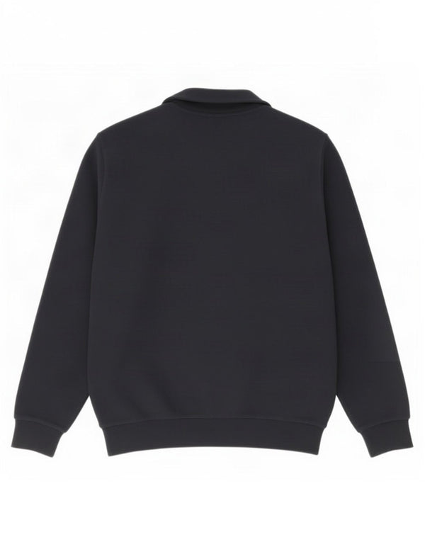 Lyle & Scott Mens Zip Neck Sweatshirt Jumper Small Navy Blue Cotton