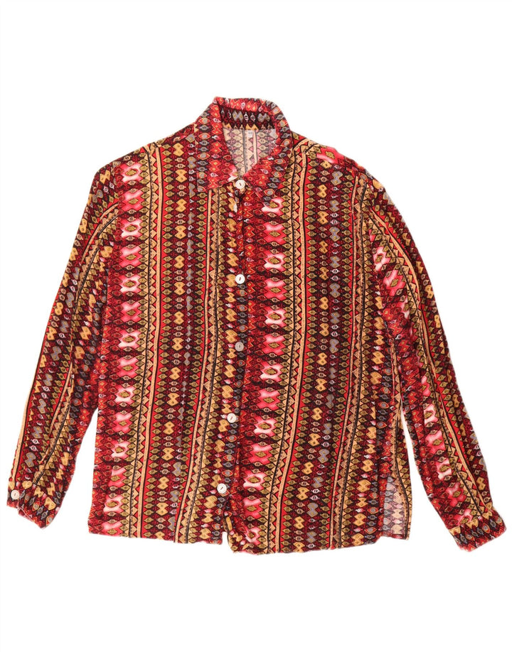 Vintage Womens Loose Fit Shirt EU 40 Medium Multicoloured Geometric