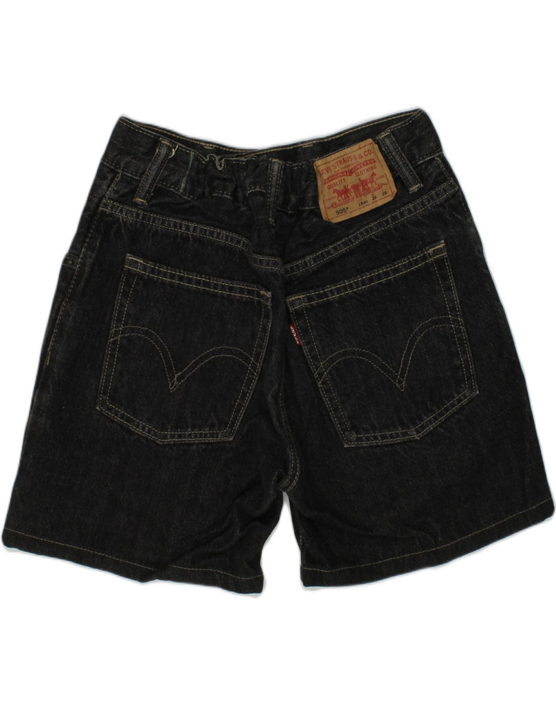 LEVI'S Boys 505 Denim Shorts 15-16 Years W26  Black Cotton | Vintage Levi's | Thrift | Second-Hand Levi's | Used Clothing | Messina Hembry 