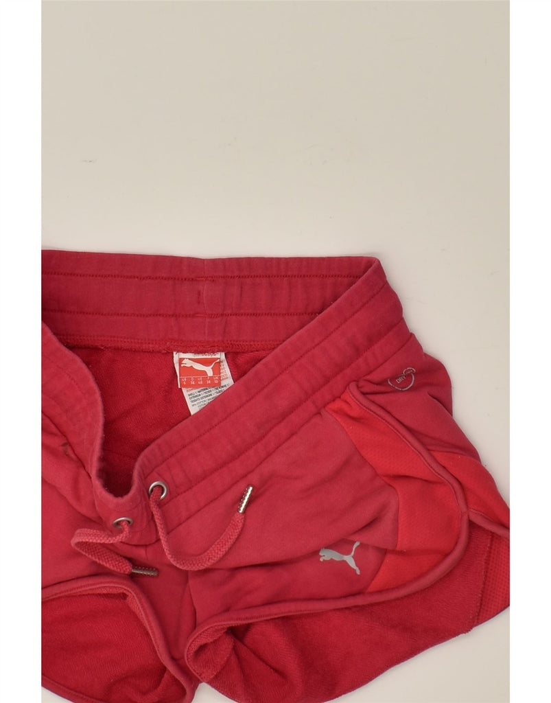 PUMA Womens Sport Shorts UK 10 Small Pink Cotton | Vintage Puma | Thrift | Second-Hand Puma | Used Clothing | Messina Hembry 