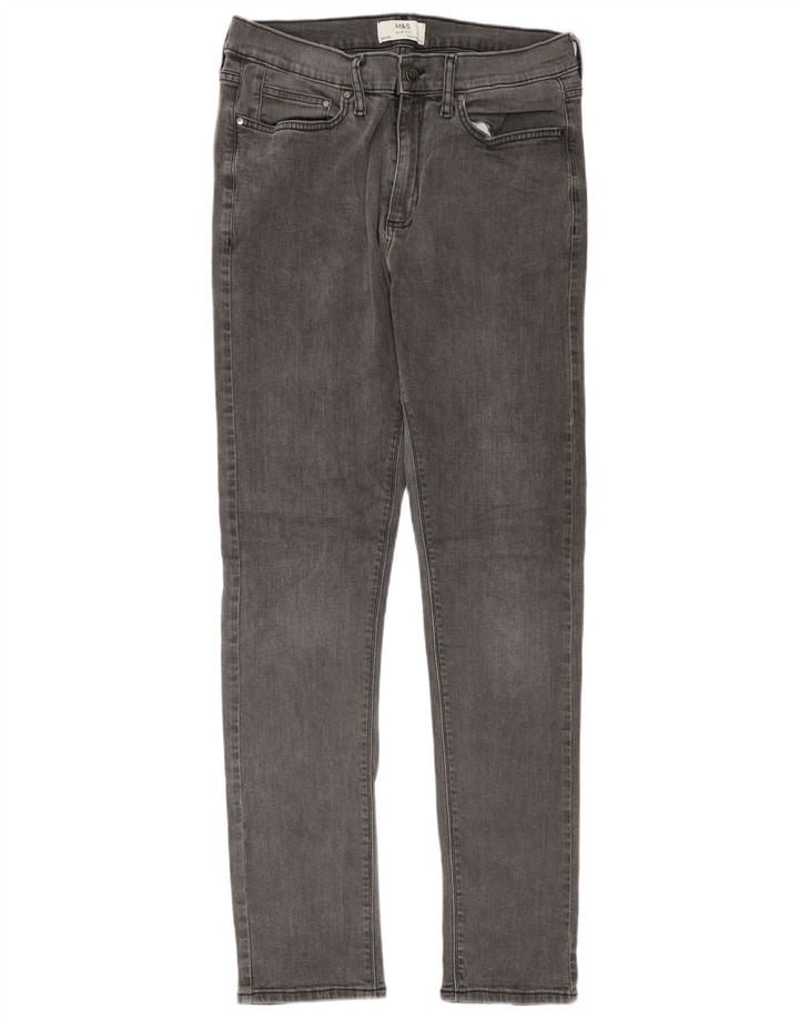 Marks & Spencer Mens Slim Jeans W34  L33 Grey Cotton