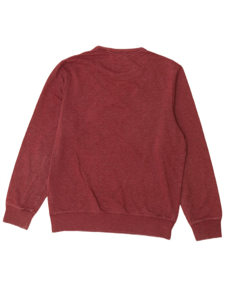 Marks & Spencer Mens Sweatshirt Jumper Medium Burgundy Cotton
