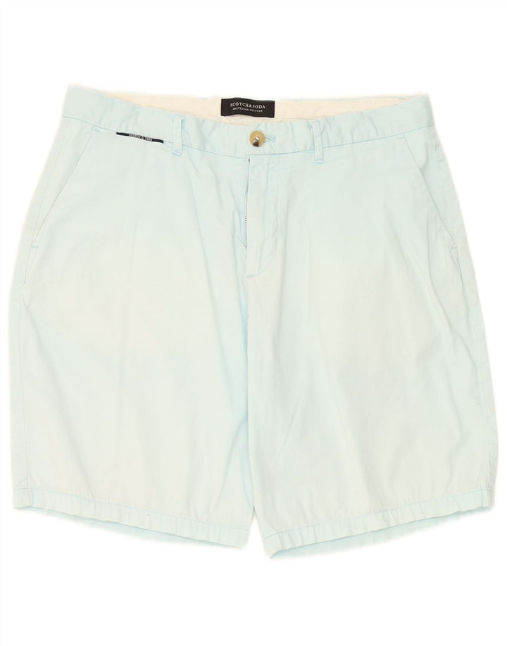 Scotch & Soda Mens Chino Shorts W31 Medium  Blue Cotton