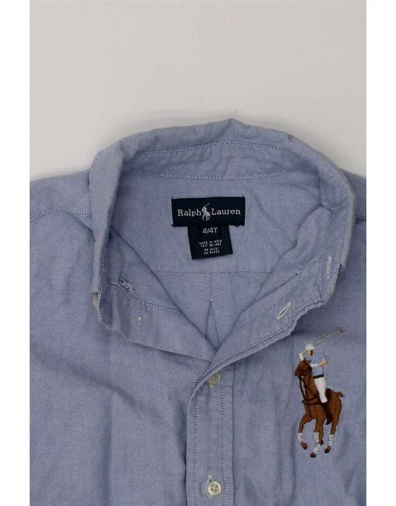 RALPH LAUREN Boys Shirt 3-4 Years Blue Cotton | Vintage Ralph Lauren | Thrift | Second-Hand Ralph Lauren | Used Clothing | Messina Hembry 