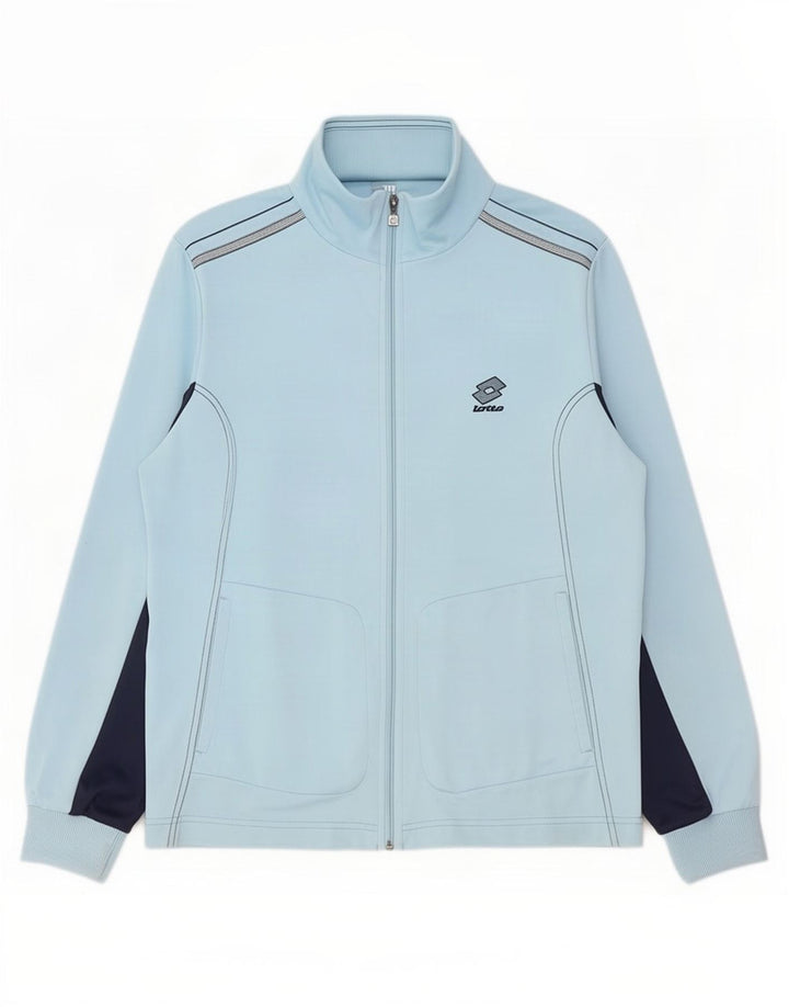 Lotto Mens Tracksuit Top Jacket UK 40/42 Large Blue Colourblock Polyester