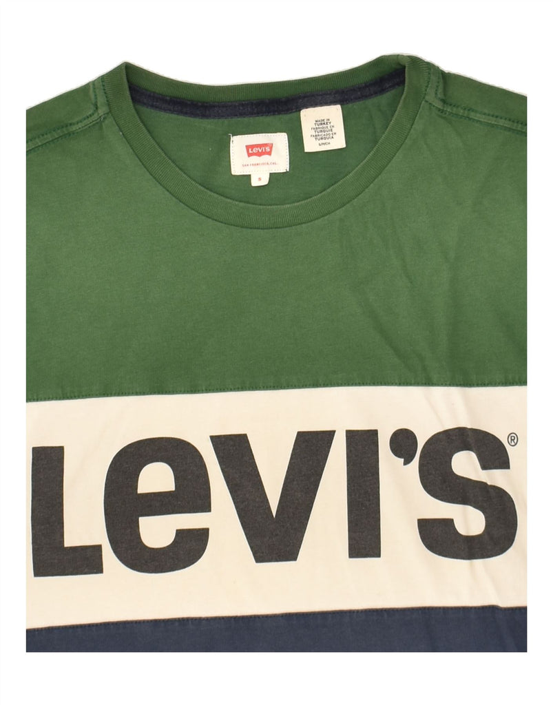 LEVI'S Mens Graphic T-Shirt Top Small Multicoloured Colourblock Cotton | Vintage Levi's | Thrift | Second-Hand Levi's | Used Clothing | Messina Hembry 