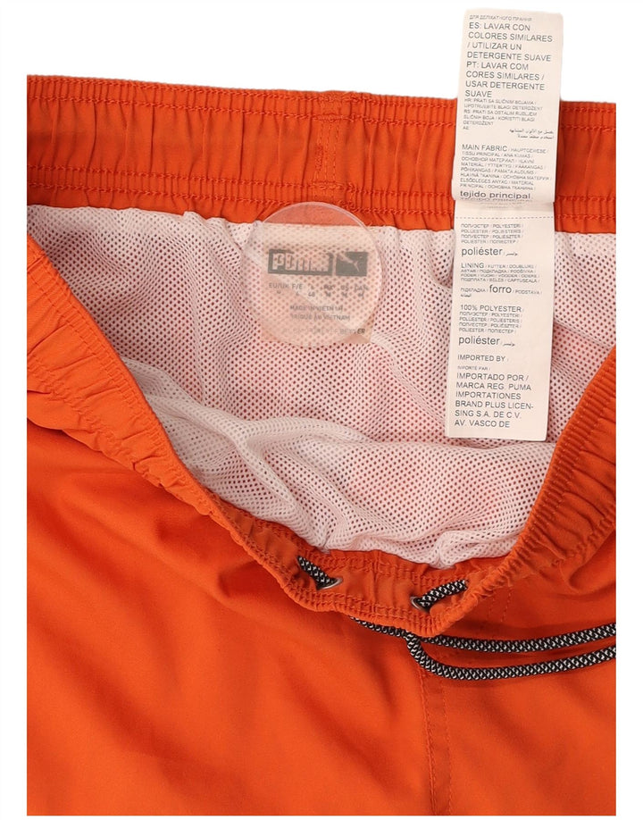 PUMA Mens Swimming Shorts Medium Orange Polyester