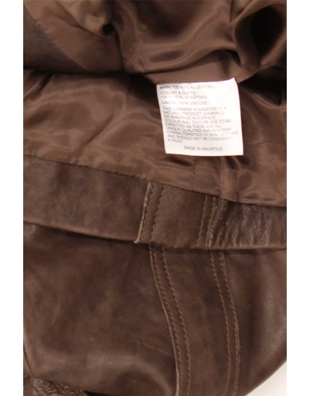 Karen Millen Womens Leather Jacket UK 12 Medium Brown