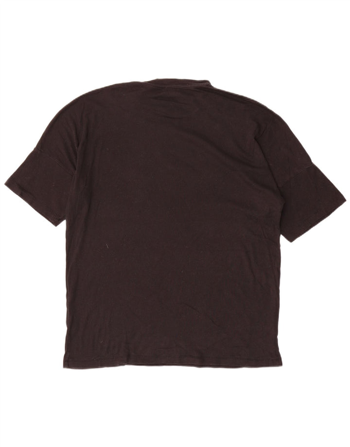 Cos Mens T-Shirt Top Medium Black Cotton