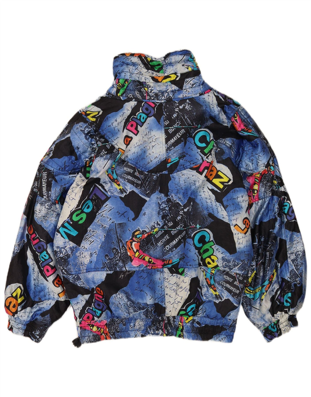 Numero Uno Womens Oversized Graphic Pullover Ski Jacket IT 40 Small Blue