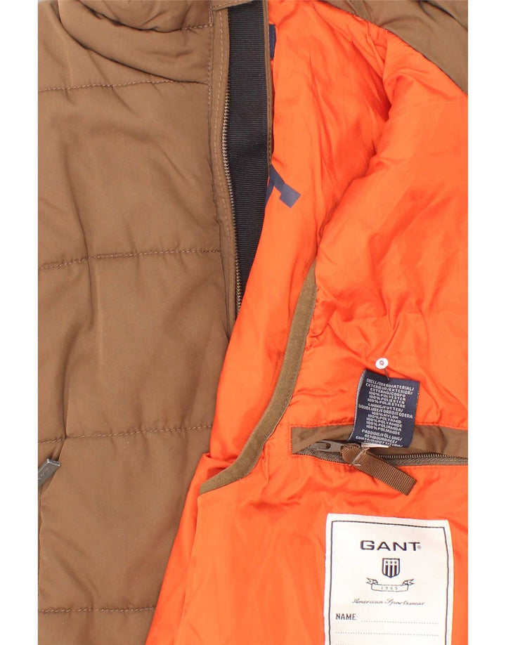 Gant Boys Padded Gilet 7-8 Years Medium Brown Polyester