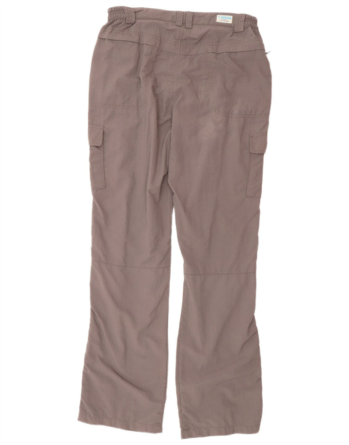 Brugi Mens Straight Cargo Trousers W34 L34 Grey Polyamide