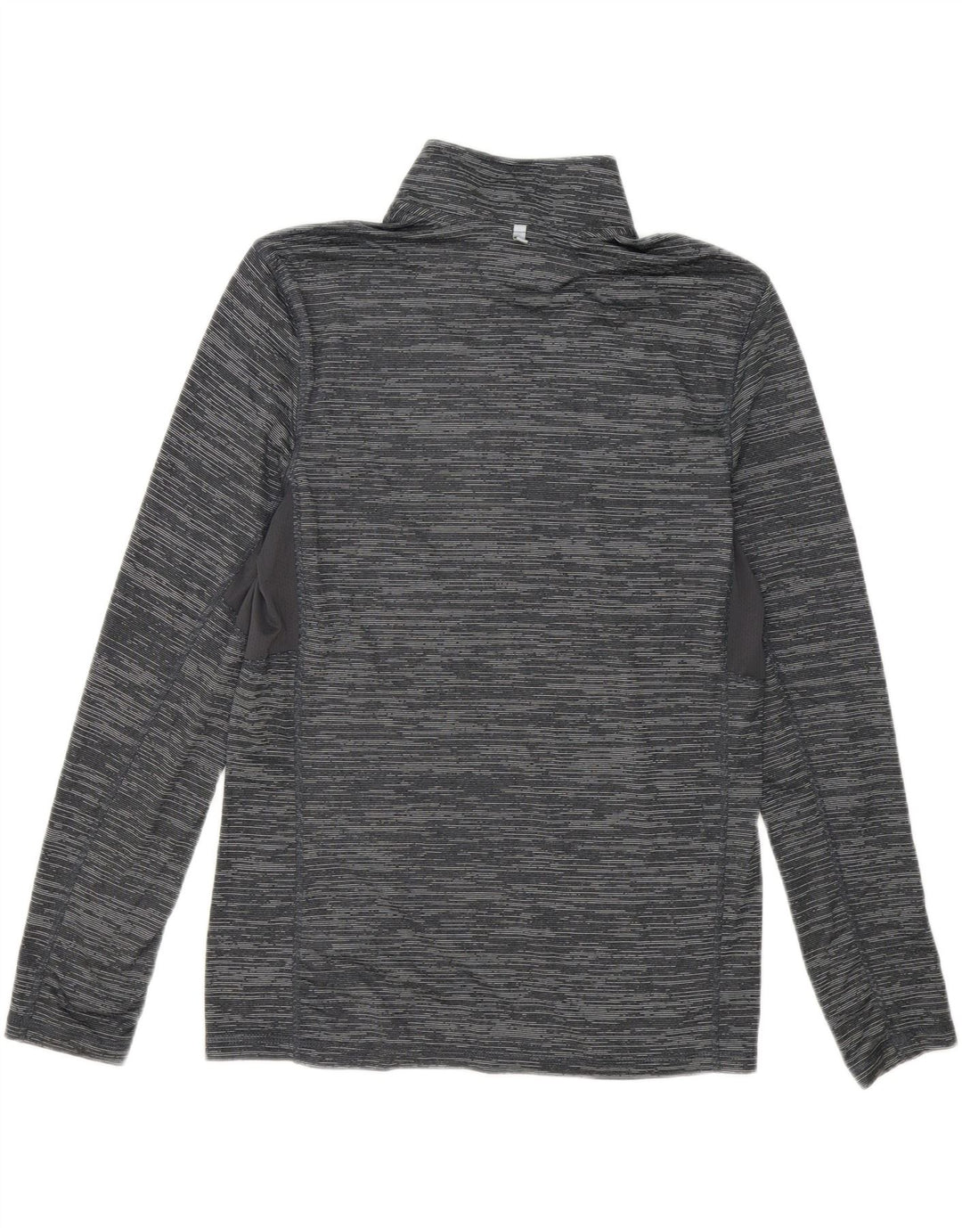 RUSSELL ATHLETIC Mens Zip Neck Pullover Tracksuit Top Small Grey Striped Vintage Russell Athletic and Second-Hand Russell Athletic from Messina Hembry 