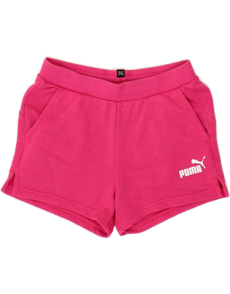 PUMA Girls Graphic Sport Shorts 13-14 Years  Pink Cotton Vintage Puma and Second-Hand Puma from Messina Hembry 