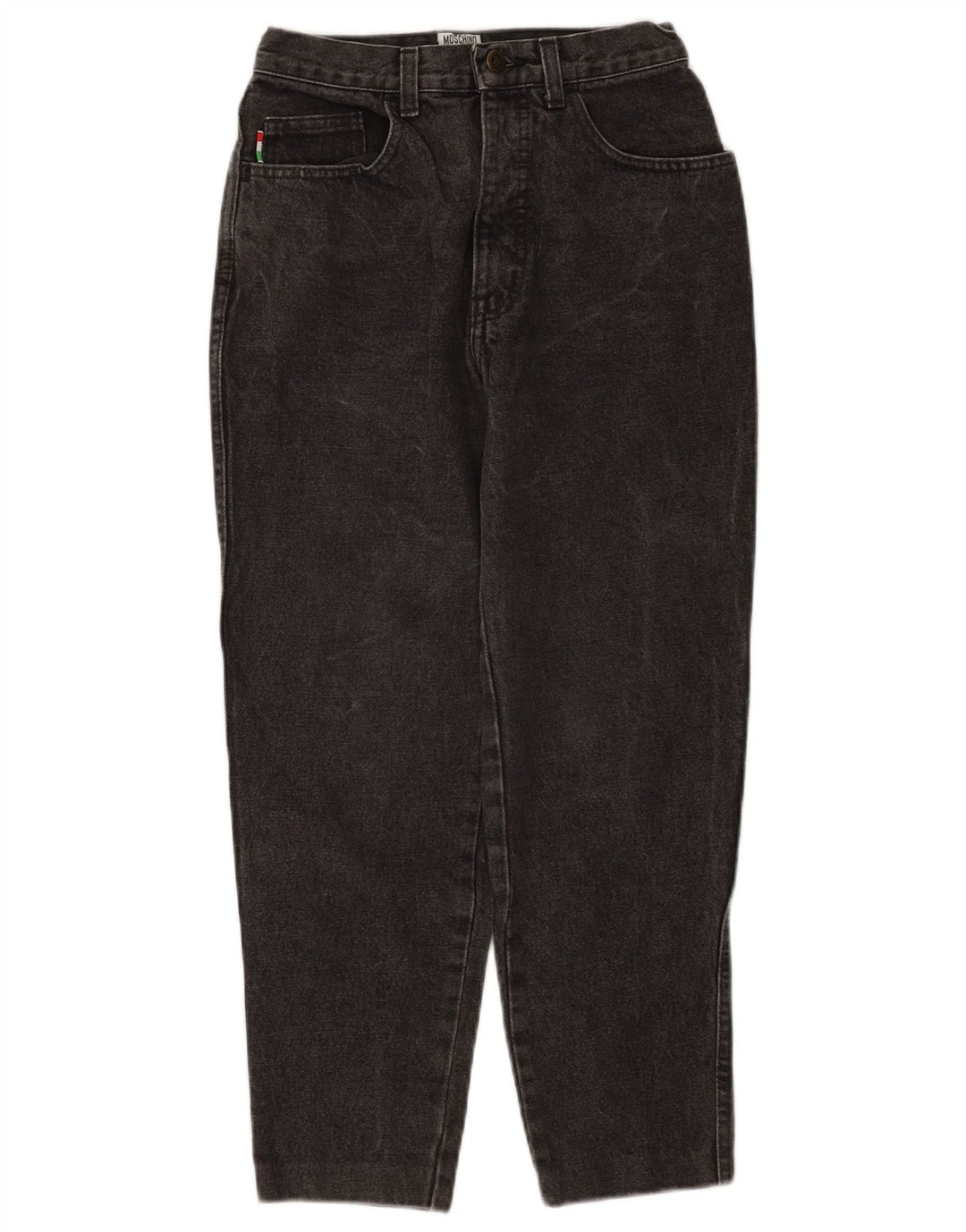 Moschino Womens Cropped Jeans W28 L25 Black Cotton