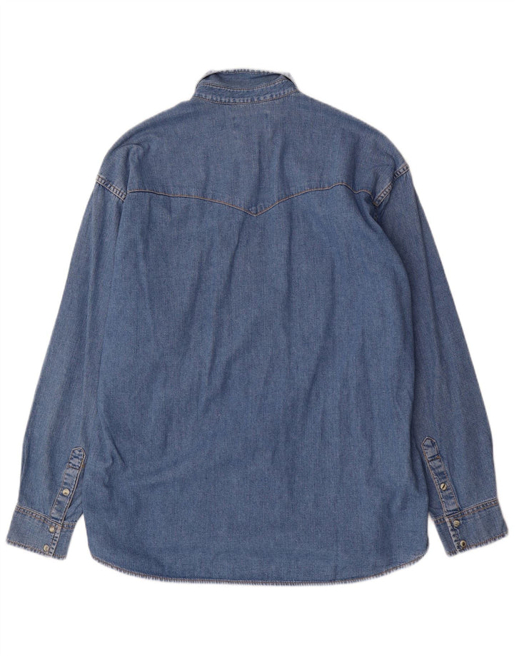 Lee Mens Denim Shirt Large Blue Cotton
