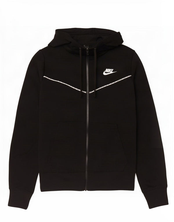 Nike Mens Hooded Tracksuit Top Jacket Small Black Polyester