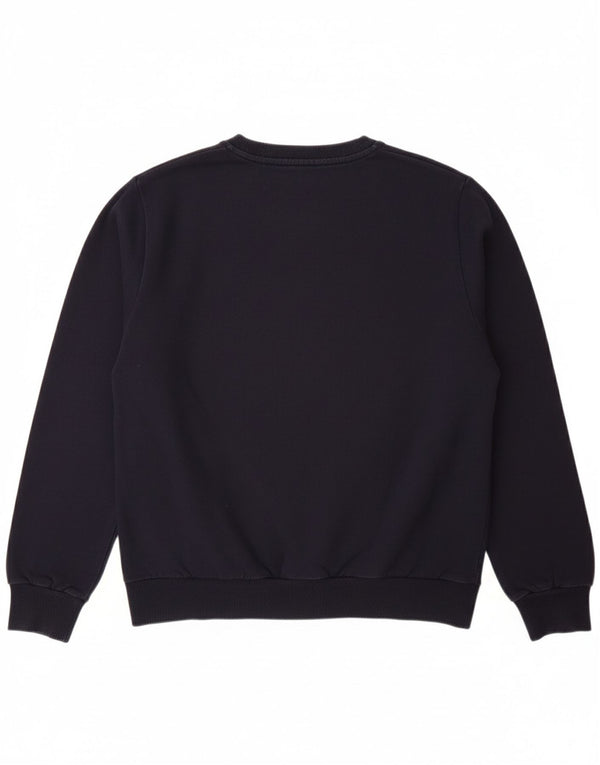 BIKKEMBERGS Boys Graphic Sweatshirt Jumper 15-16 Years Navy Blue Cotton