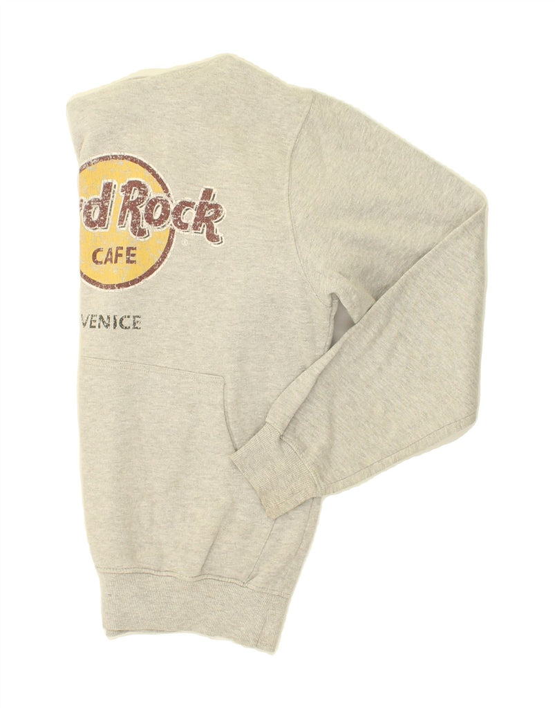 HARD ROCK CAFE Womens Venice Graphic Hoodie Jumper UK 14 Medium Grey | Vintage Hard Rock Cafe | Thrift | Second-Hand Hard Rock Cafe | Used Clothing | Messina Hembry 