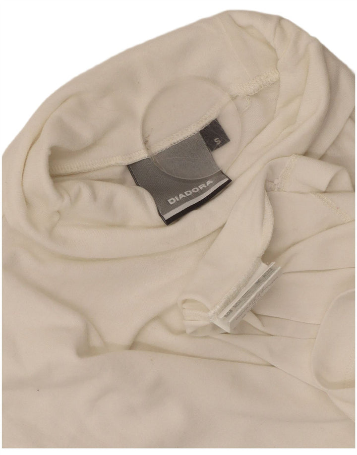 Diadora Mens Top Long Sleeve Small White Cotton