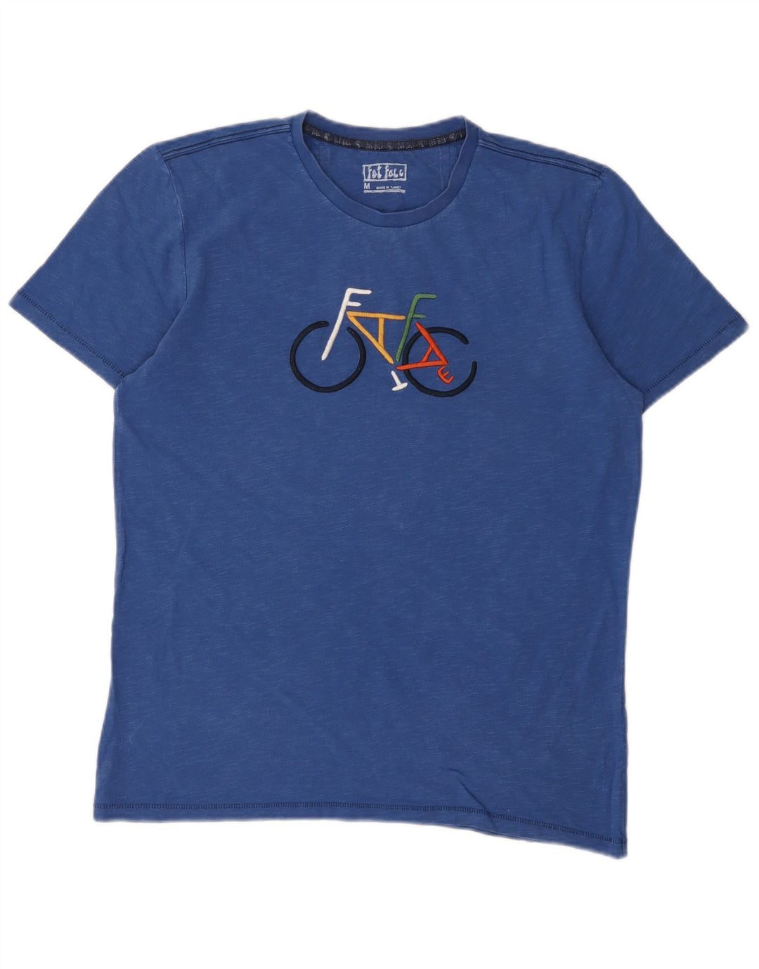 Fat Face Mens Graphic T-Shirt Top Medium Blue Cotton