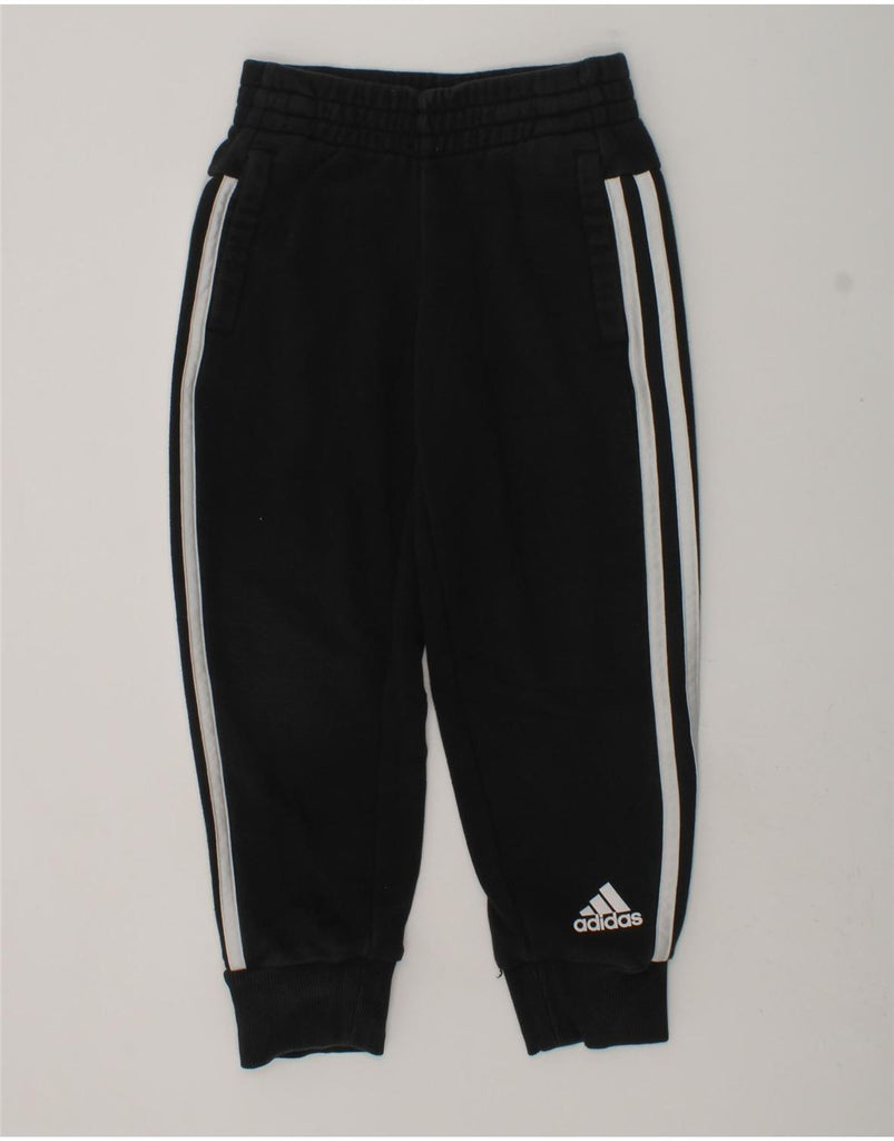 ADIDAS Boys Tracksuit Trousers Joggers 5-6 Years Black Cotton | Vintage Adidas | Thrift | Second-Hand Adidas | Used Clothing | Messina Hembry 