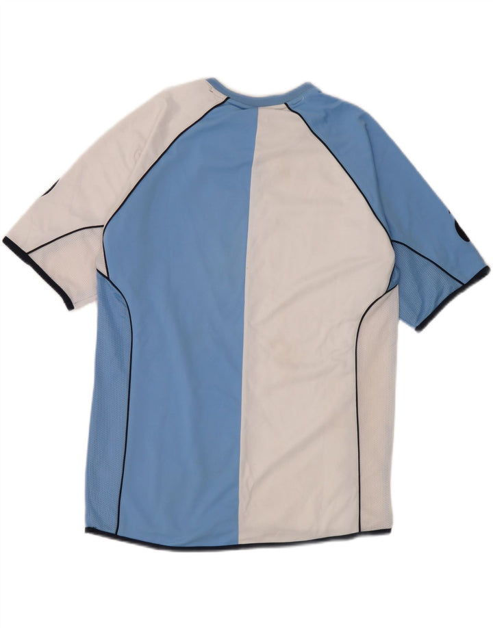 Asics Mens Graphic T-Shirt Top Medium Blue Colourblock Polyester