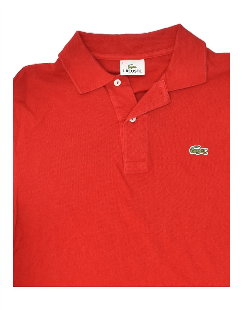 LACOSTE Mens Polo Shirt Size 3 Small Red Cotton | Vintage Lacoste | Thrift | Second-Hand Lacoste | Used Clothing | Messina Hembry 