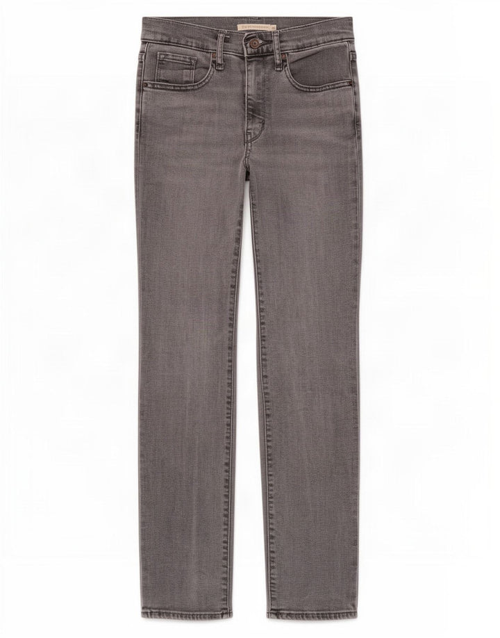 Levi's Womens 724 High Rise Straight Jeans W25 L30 Grey Lyocell