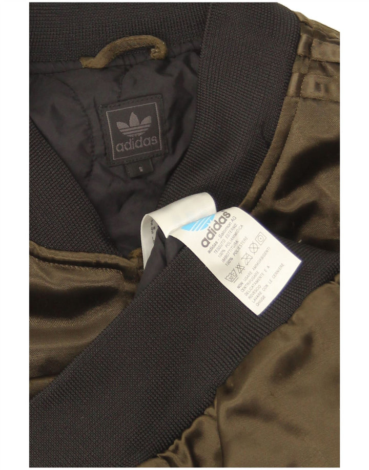 Adidas Mens Varsity Jacket UK 36 Small Khaki Polyamide
