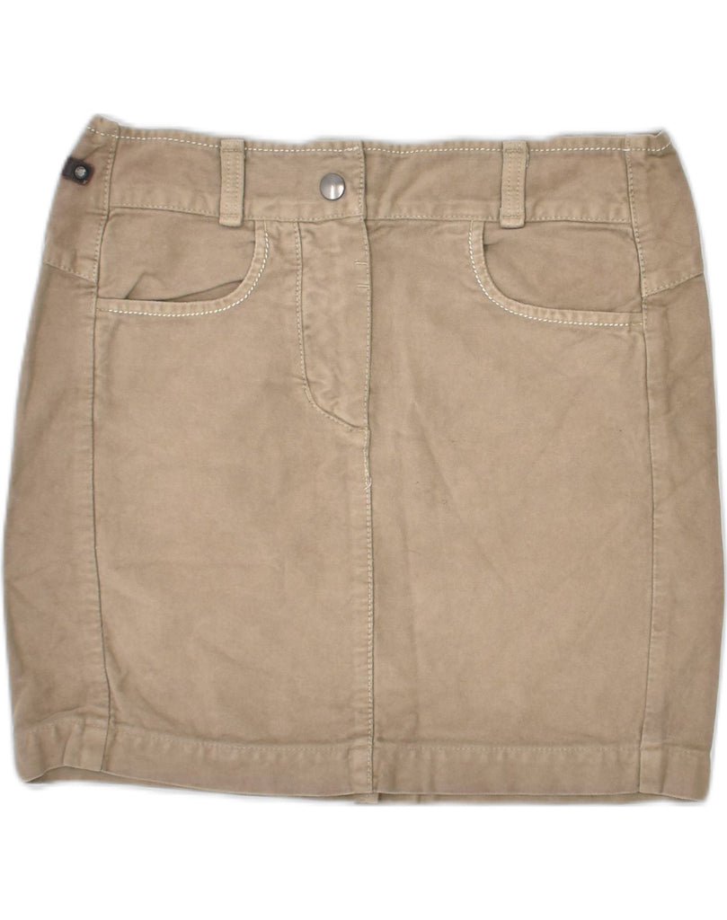 SPORTMAX Womens Mini Skirt W30 Medium Brown Cotton | Vintage Sportmax | Thrift | Second-Hand Sportmax | Used Clothing | Messina Hembry 