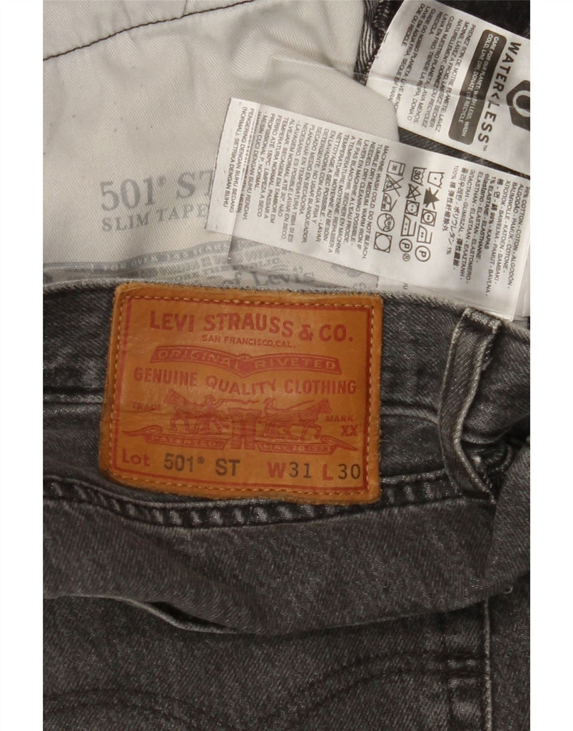 LEVI'S Womens 501 Slim Tapered Jeans W31 L30 Grey Cotton Vintage Levi's and Second-Hand Levi's from Messina Hembry 