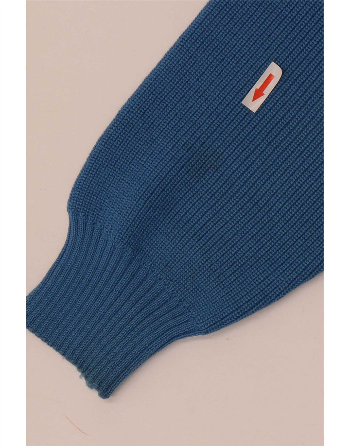 Navigare Mens Zip Neck Jumper Sweater Large Blue