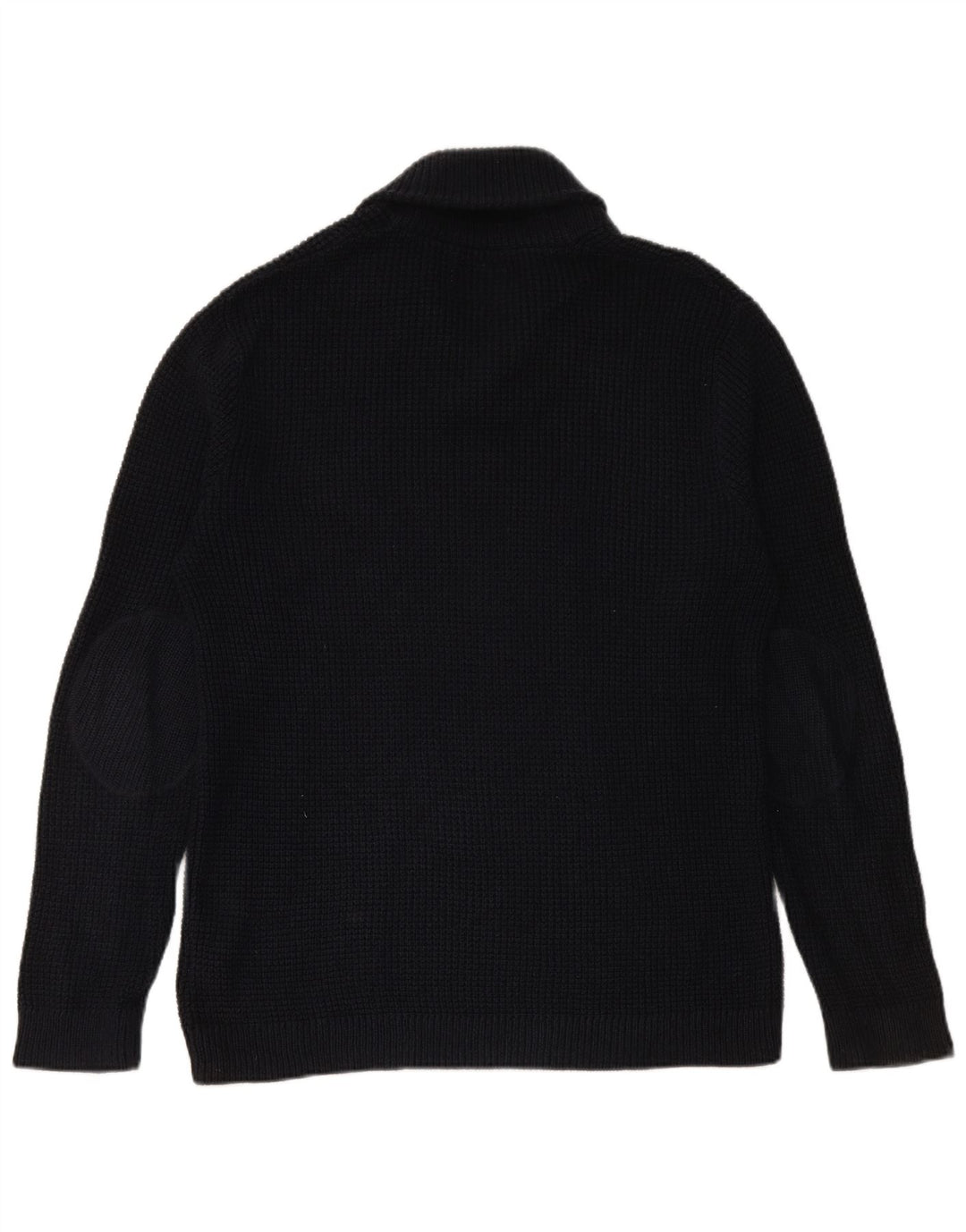 JACK & JONES Mens Shawl Neck Jumper Sweater XL Navy Blue Cotton