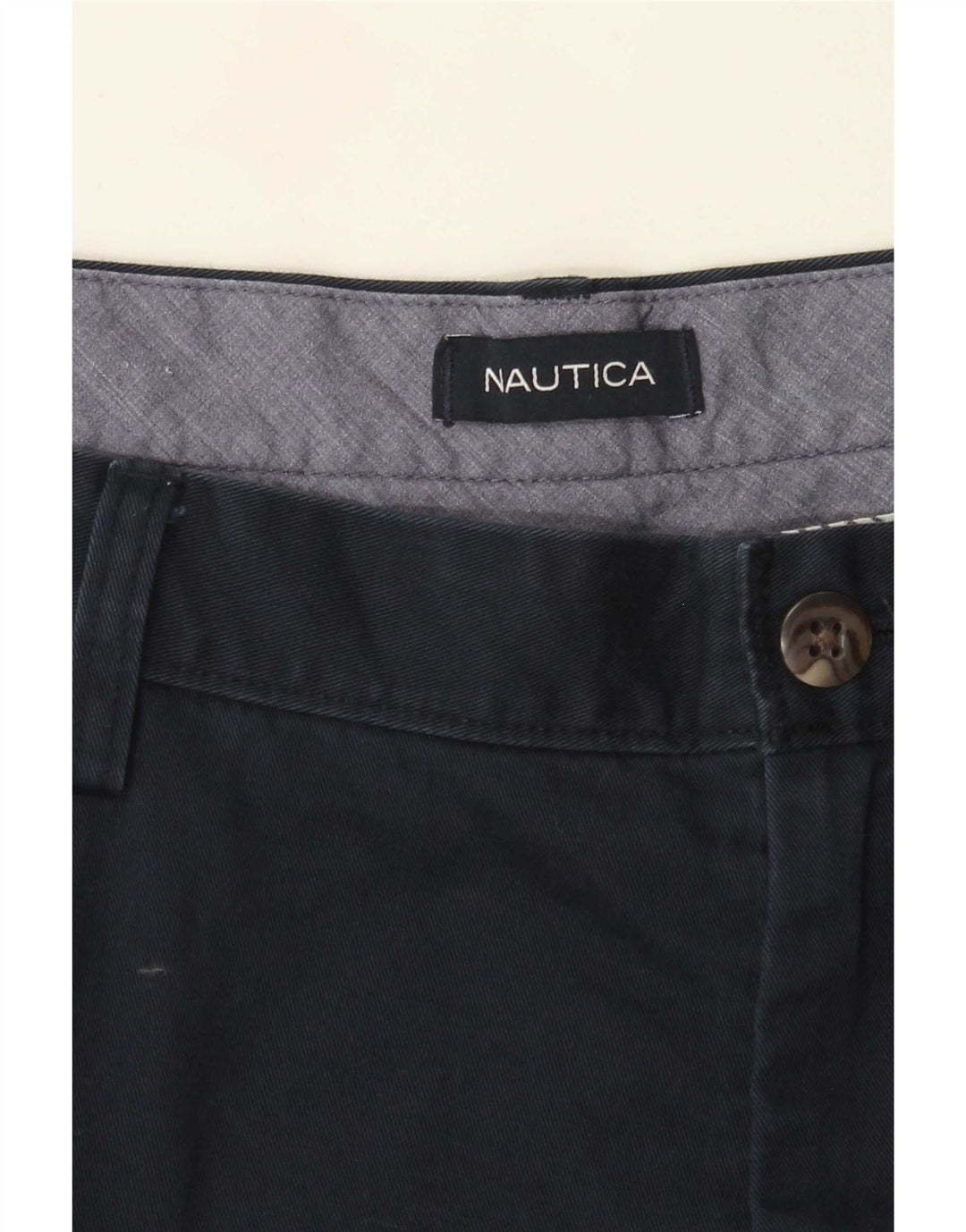 Nautica Mens Regular Chino Trousers W40 L28 Navy Blue