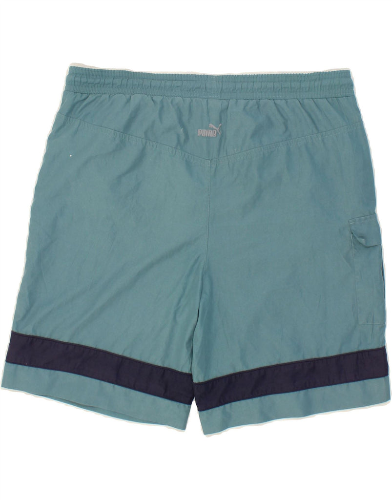 PUMA Mens Sport Shorts Medium Blue Polyester Vintage Puma and Second-Hand Puma from Messina Hembry 