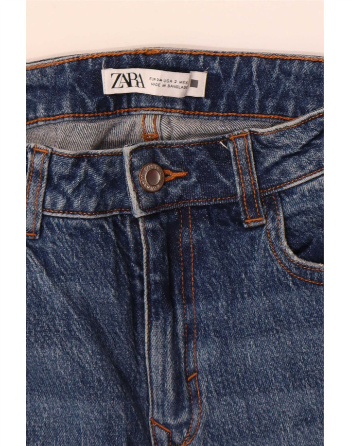 Zara Womens Flared Jeans EU 34 2XS W24 L34 Blue