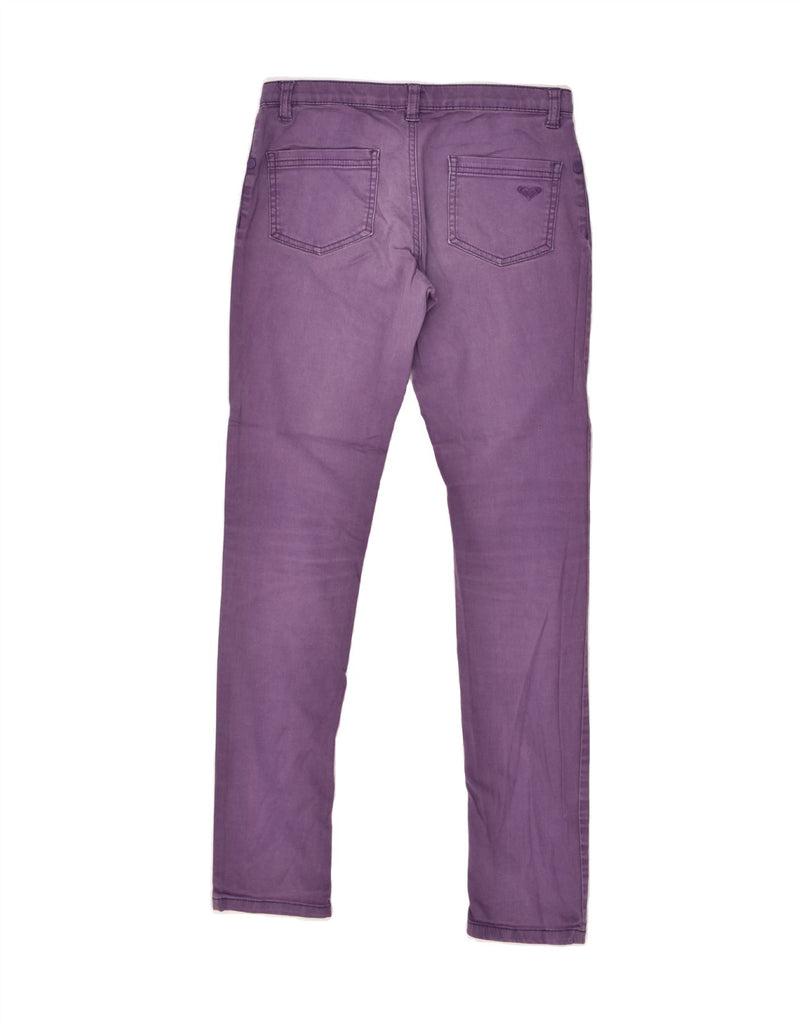 ROXY Girls Slim Casual Trousers 15-16 Years W30 L30 Purple Cotton | Vintage Roxy | Thrift | Second-Hand Roxy | Used Clothing | Messina Hembry 