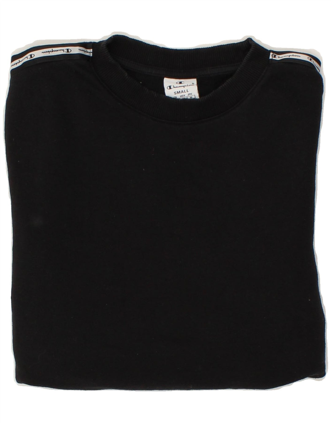 CHAMPION Womens Graphic Sweatshirt Jumper UK 10 Small Black Cotton Vintage Champion and Second-Hand Champion from Messina Hembry 