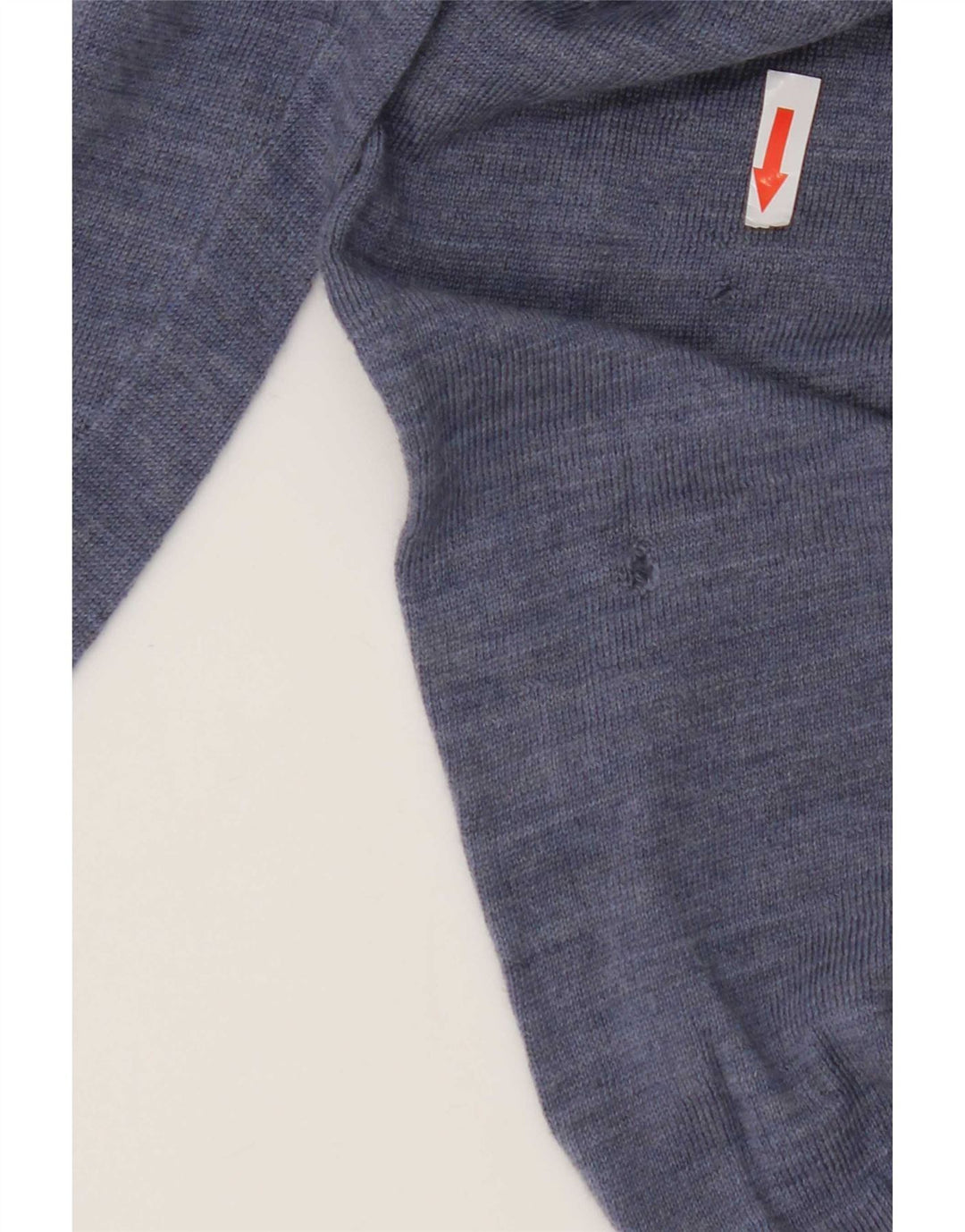 Celio Mens V-Neck Jumper Sweater XL Blue Flecked Merino Wool