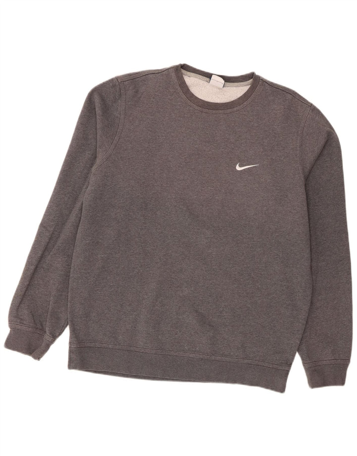 Nike Mens Sweatshirt Jumper Large Grey Cotton