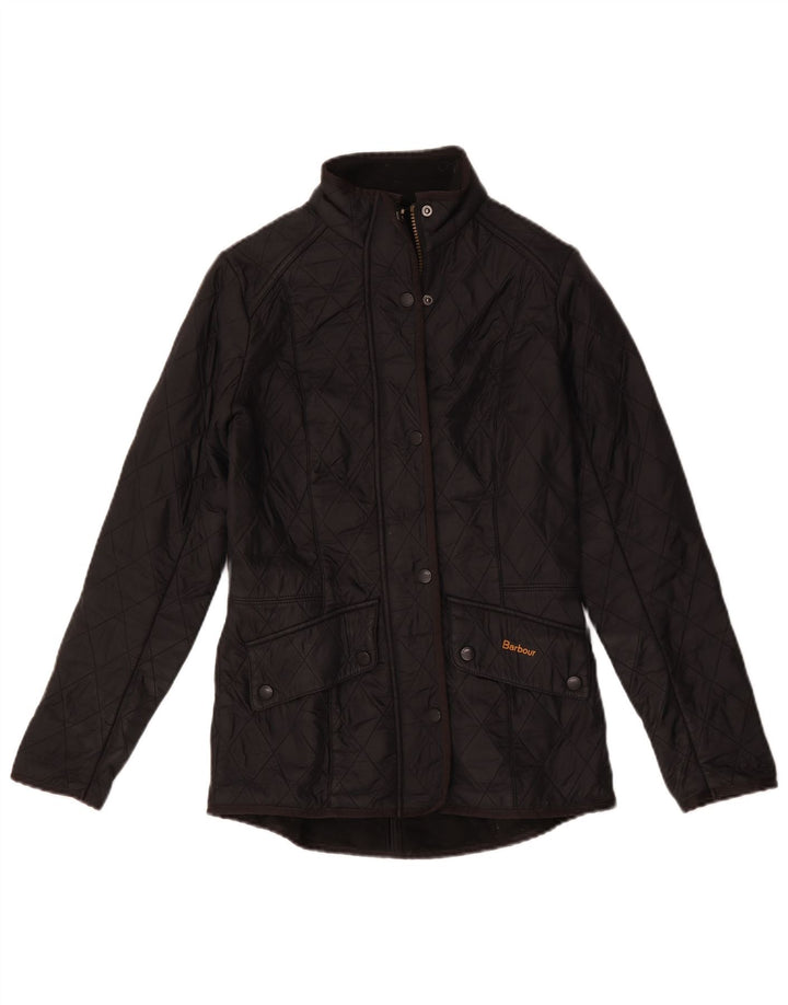 Barbour Womens Quilted Jacket UK 8 Small Black