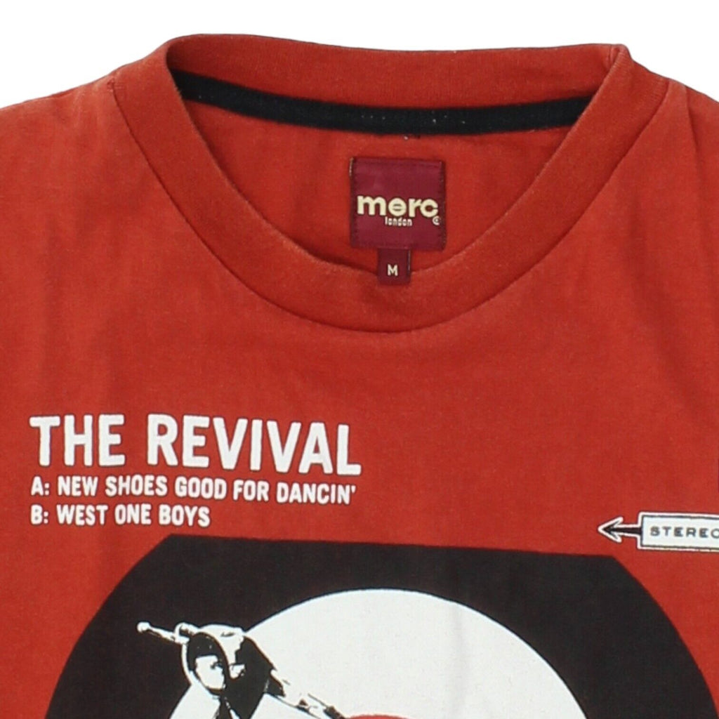 Merc London Mens Red Orange The Revival Mod Scooter Tshirt | Casual Designer VTG | Vintage Messina Hembry | Thrift | Second-Hand Messina Hembry | Used Clothing | Messina Hembry 