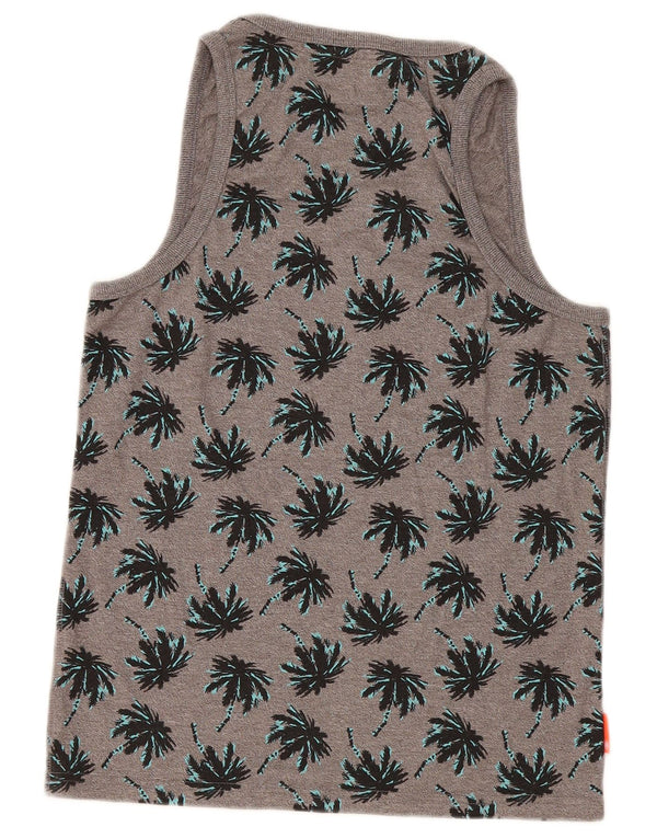 Superdry Mens Osaka Graphic Vest Top Large Grey Floral Sports