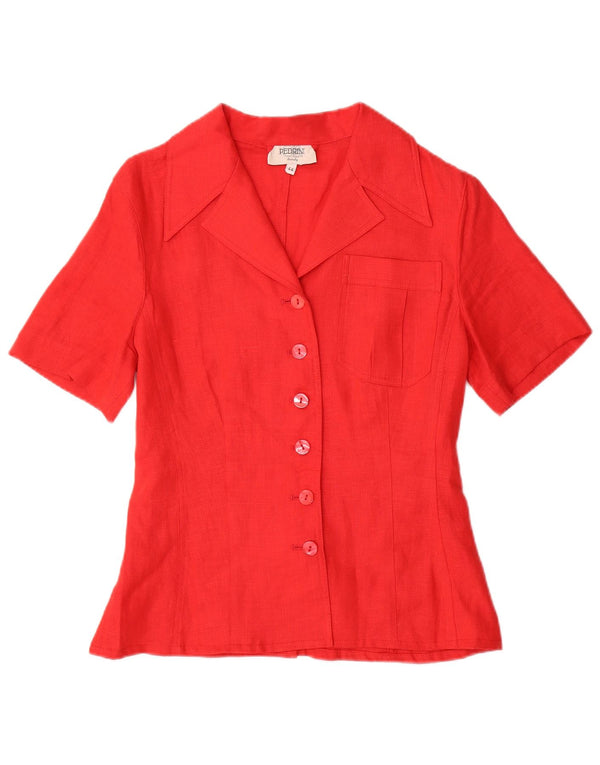 GB.PEDRINI Womens 2 Piece Skirt Set IT 44 Medium W26 Red Linen