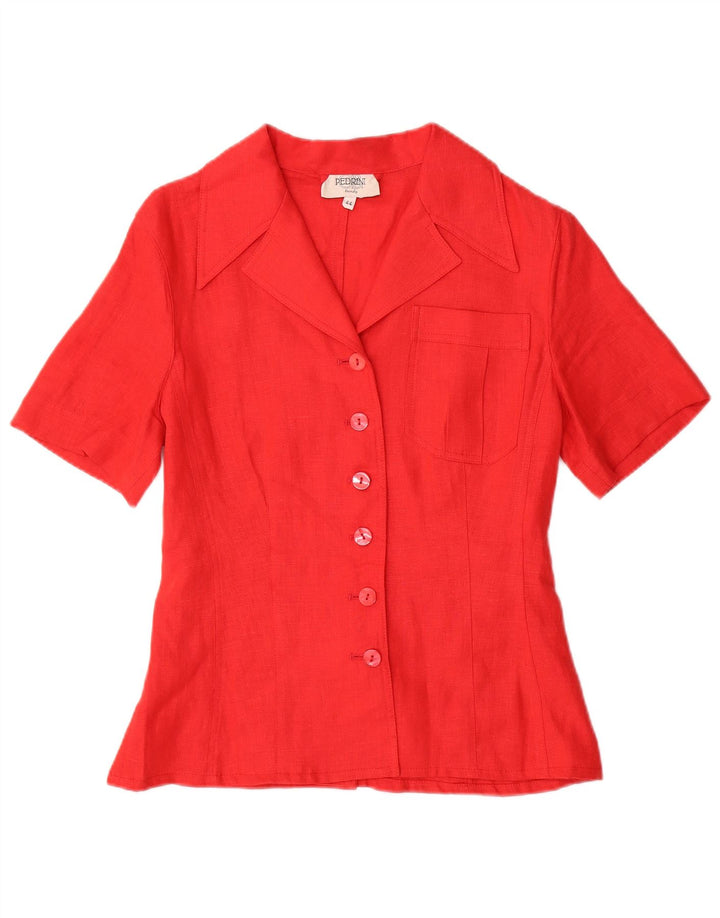 GB.PEDRINI Womens 2 Piece Skirt Set IT 44 Medium W26 Red Linen