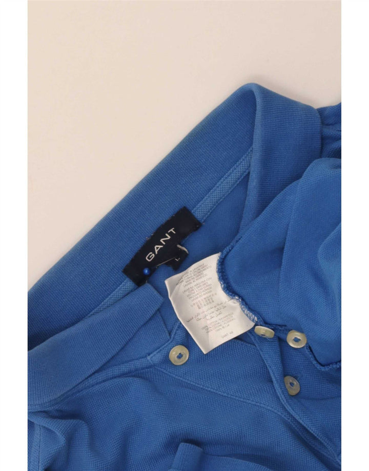 Gant Mens Polo Shirt Large Blue Cotton