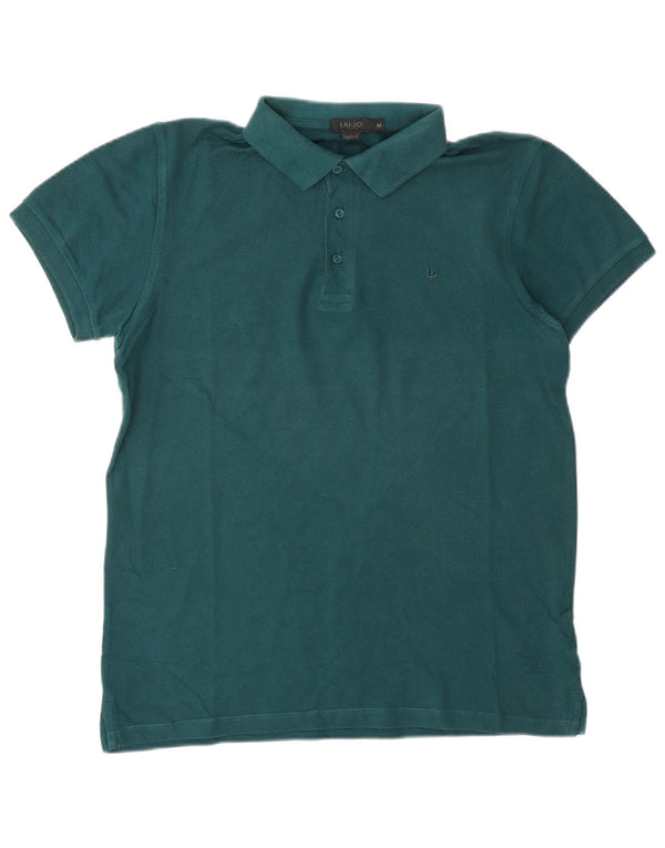 LIU JO Mens Regular Fit Polo Shirt Medium Green Cotton